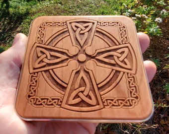 Wireless Charging Pad, Qi Phone Charger, Celtic Cross, Rapid Charge Wireless Phone Charging Pad