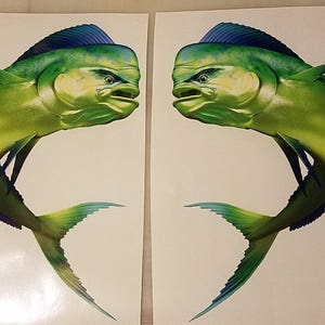 High resolution mahi decal, mahi mahi boat decal, fish graphics, dorado decal, boat graphics, dolphinfish decal