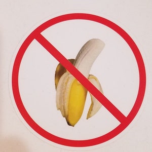 No Bananas Decal, banana, superstition, no bananas on boats