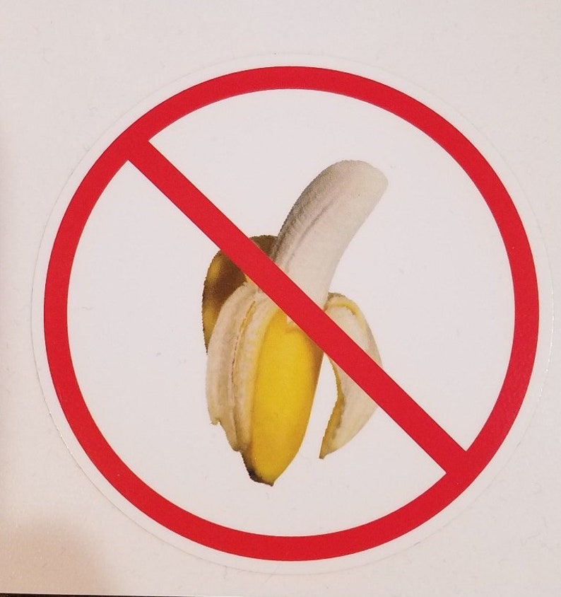 No Bananas Decal, Banane, Aberglaube, keine Bananen auf Booten Bild 1