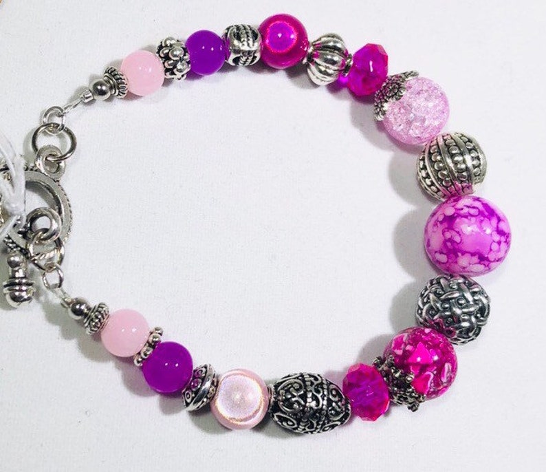 Magenta Bauble Bracelet