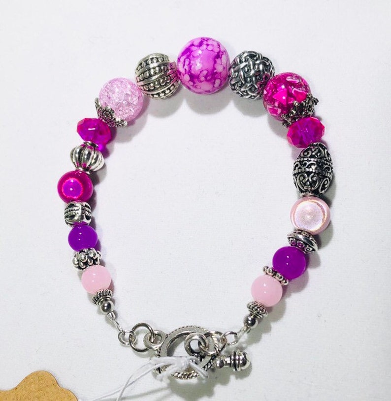 Magenta Bauble Bracelet