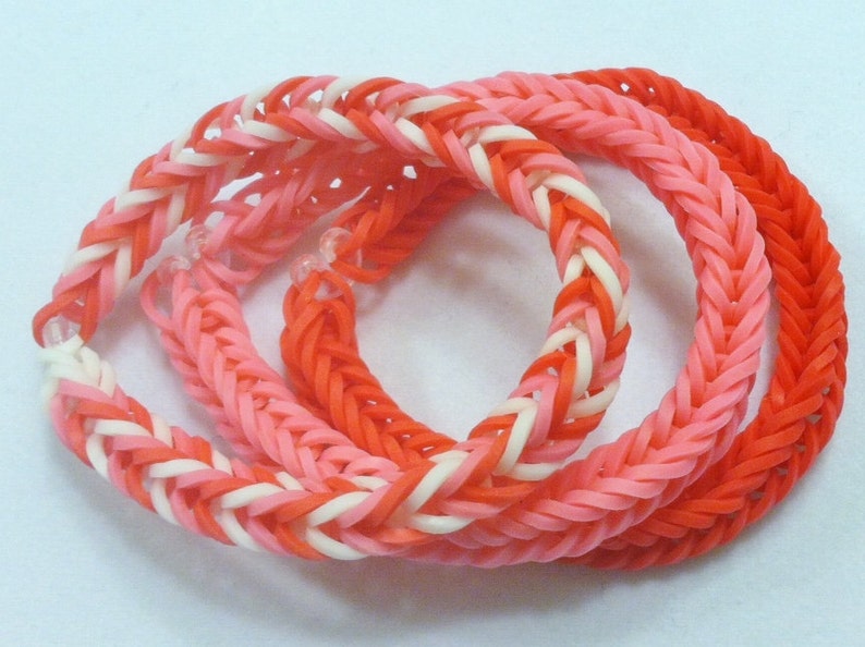 Fishtail Sweet Heart Valentine's Day Rubber Band Bracelet Etsy