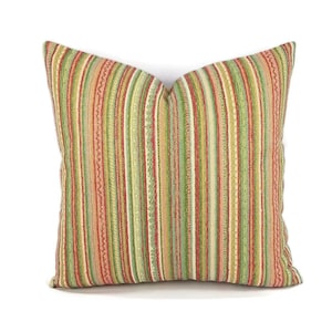 Pindler Durance in Garden Multi Color Stripe Pillow Cover - 20&quot; x 20&quot;