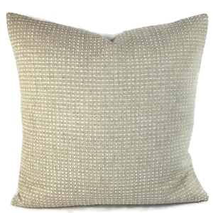 Lee Jofa STISSING in Natural Pillow Cover - 20&quot; x 20&quot; Cream Floral Diamond Pattern Cushion Case