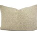 Travers Hornbuckle in Pebble Lumbar Pillow Cover - 14" x 20" Gray Wool Herringbone Pattern Rectangle Cushion Cover