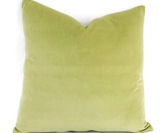 Kravet Versailles Velvet Apple Green Pillow Cover