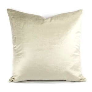 Solid Silver Gray Velvet Pillow Cover - 20&quot; x 20&quot; Silver Accent Cushion Cover