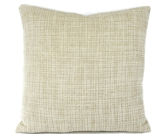 Threads Sumptuous in Meringue Pillow Cover - 20" x 20" White Woven Chenille with Gray Cushion Case