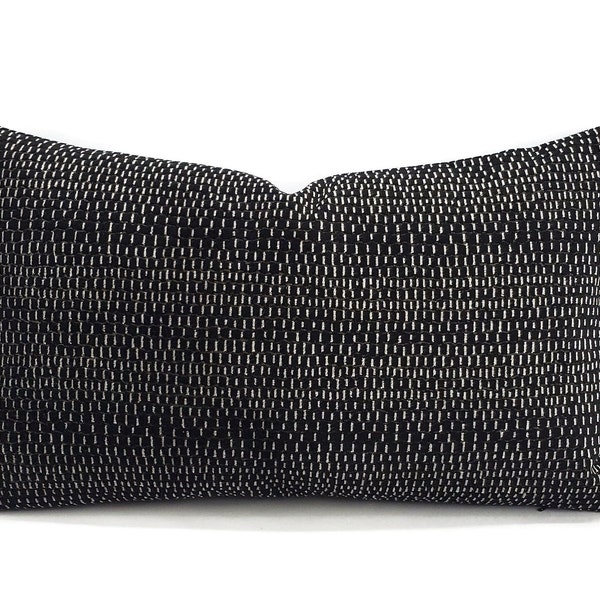 Black Lumbar Pillow Etsy