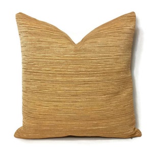 Brunschwig & Fils Trujillo Chenille Ottoman in the color Ochre Pillow Cover
