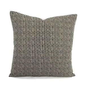 Lee Jofa Kaya in the color Sable Pillow Cover - 20&quot; x 20&quot; Cotton Linen Blend with Tan and Dark Brown Spots Cushion Cover
