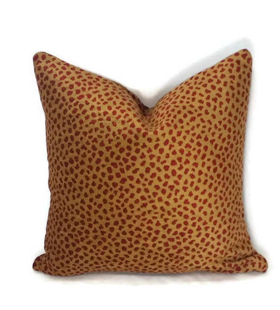 Manuel Canovas Safari in Gold and Red Designer Pillows by FeniasHomeDecor on Etsy