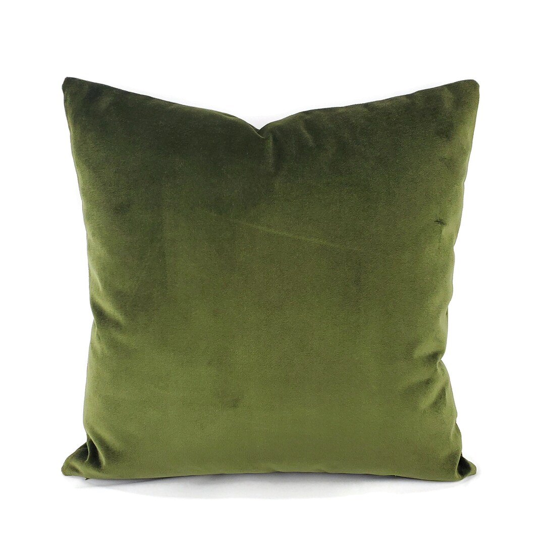 Solid Forest Green Velvet Pillow Cover 20 X 20 Etsy