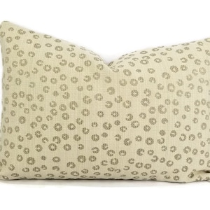 13.5&quot; x 20&quot; Lee Industries Nickels in the color Taupe Lumbar Pillow Cover - Cream and Taupe Dots Rectanlge Accent Cover