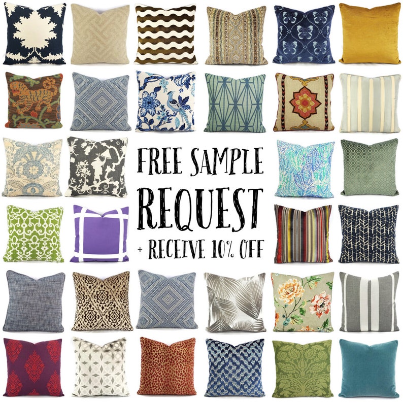 Free and Unlimited Fabric Samples of Our Pillow Covers Etsy