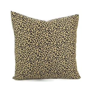 Kravet Weaves Animal Spots Black and Brown Leopard Pillow Cover - 20&quot; x 20&quot; Animal Print Accent Cushion Cover