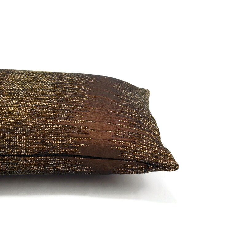 Brown Matelasse Shimmery Stripe Lumbar Pillow Cover 11 Etsy