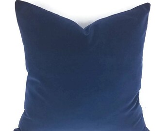 Kravet Royal Blue Velvet Pillow Cover - Ready to Ship