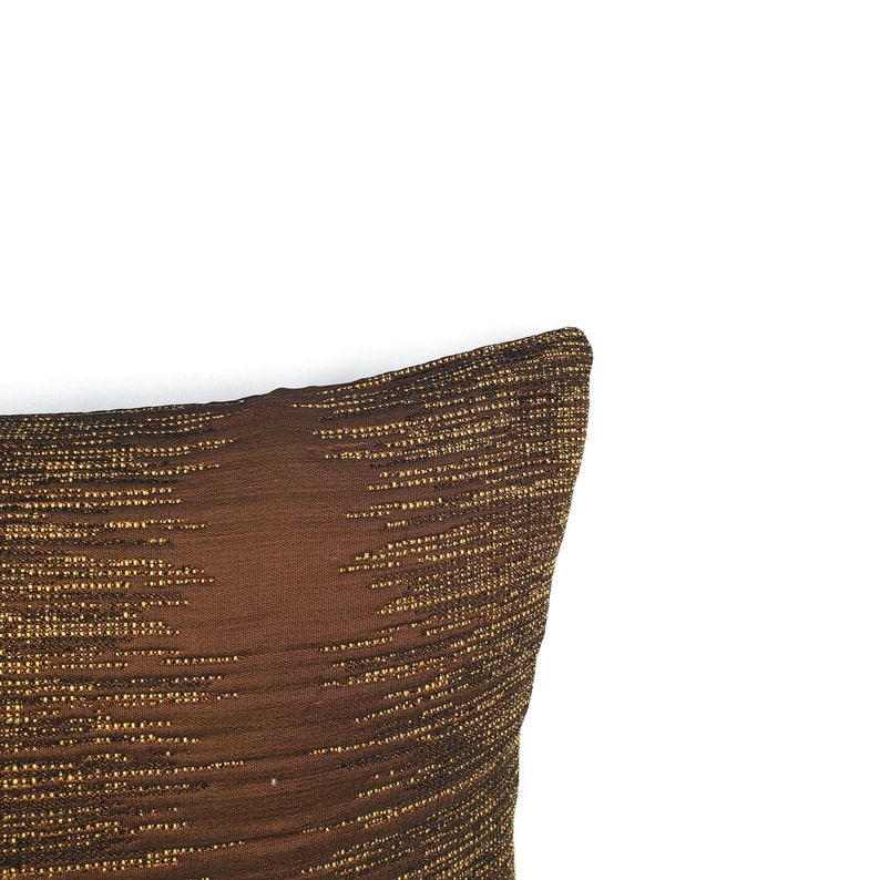 Brown Matelasse Shimmery Stripe Lumbar Pillow Cover 11 Etsy