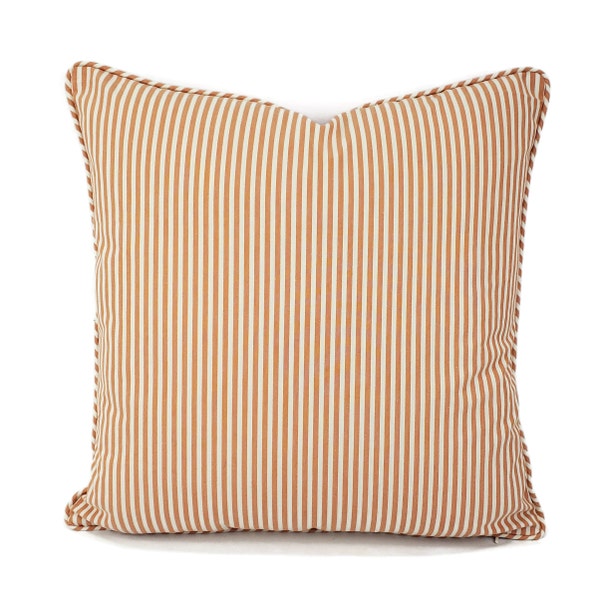 Orange Stripe Pillow Etsy
