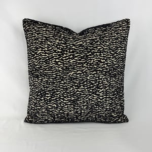 Manuel Canovas - Cowtan and Tout Zebris Black Velvet and Cream Pillow Cover