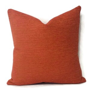 Pollack Fabrics Bundle Up in the color Gumdrop - Light Rust Chenille Dotted Wiggly Linens Pillow Cover