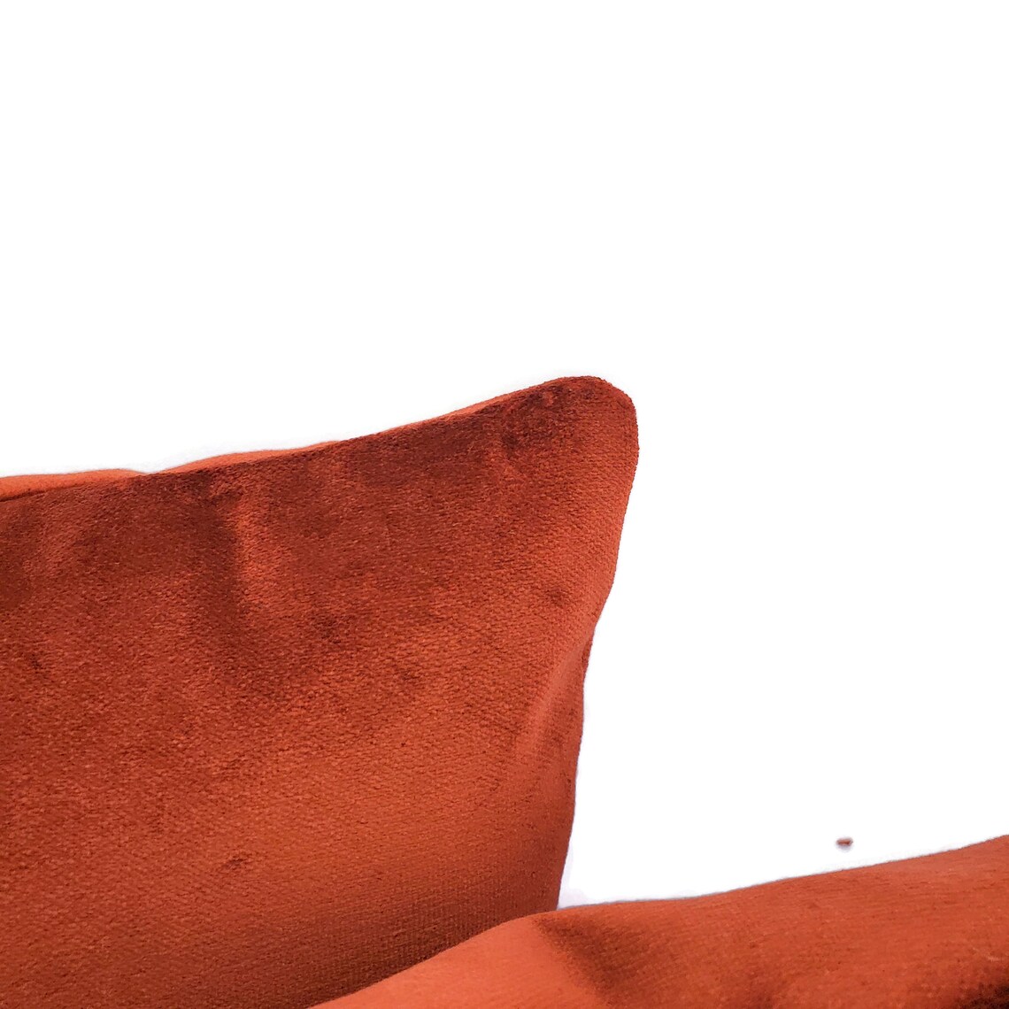 Dark Rust Red Velvet Pillow Cover - 20
