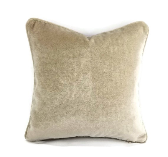 Opuzen Mohair in the color Fawn with Designer Pillows by FeniasHomeDecor on Etsy