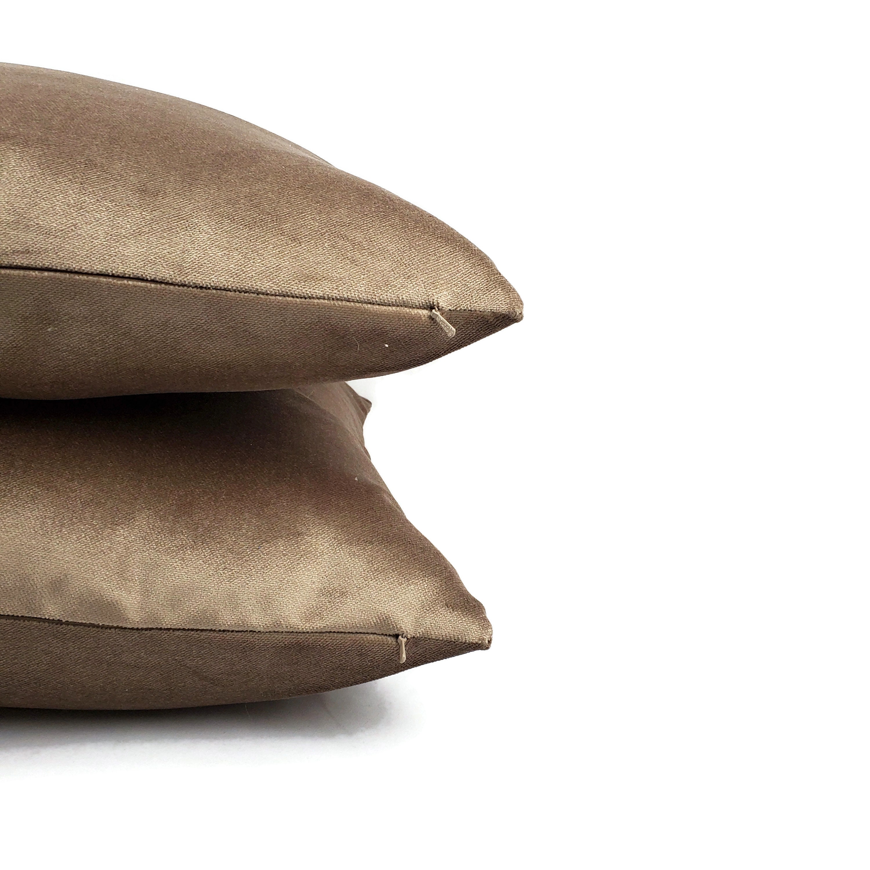 Solid Taupe Brown Velvet Pillow Cover 20 X 20 Etsy UK