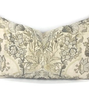 13.5&quot; x 23.5&quot; Lee Jofa Tetbury in the color Grey/Bisque Lumbar Pillow Cover