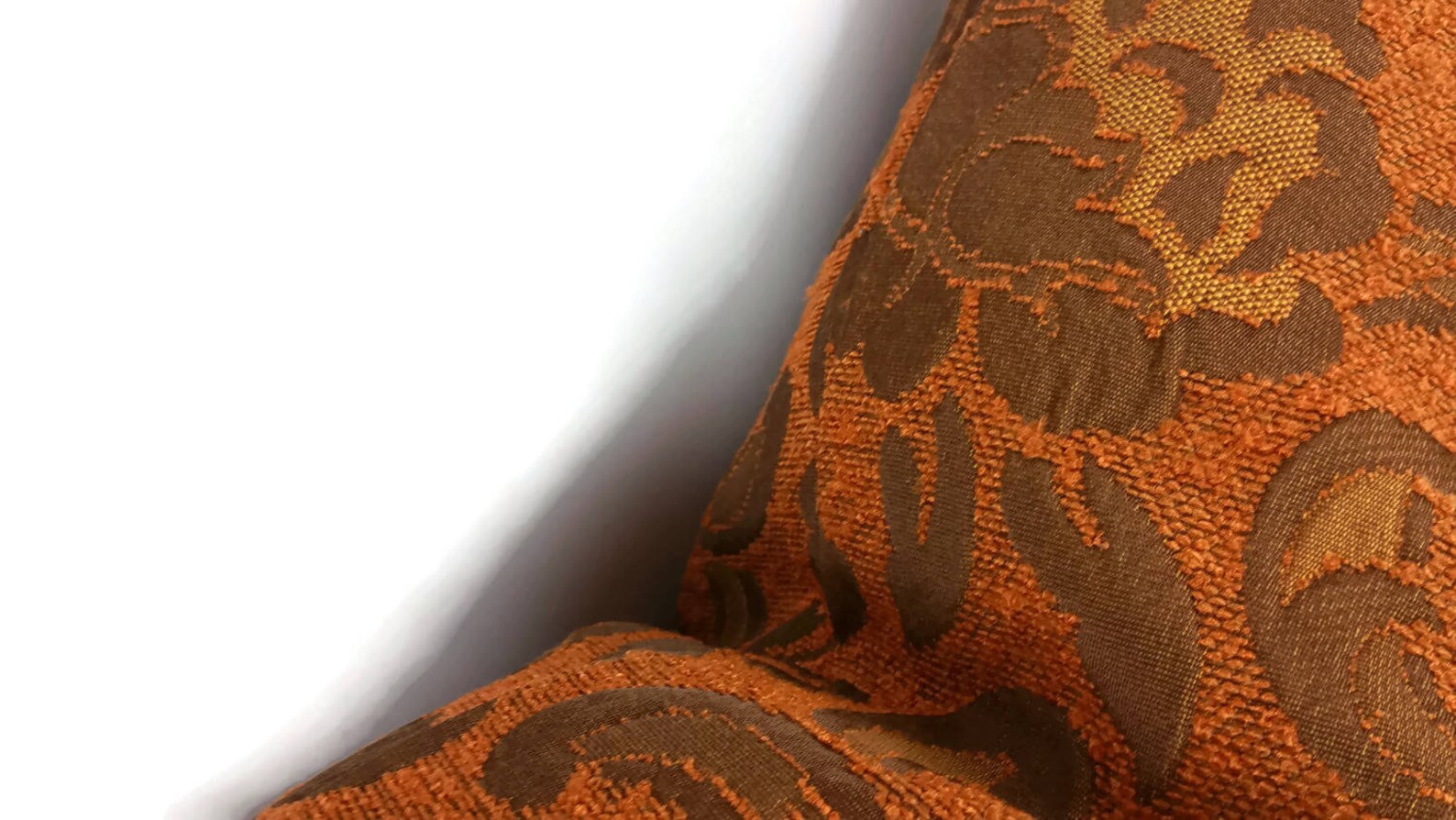 14 X 20 Rust/brown Floral Vintage Lumbar Pillow Etsy