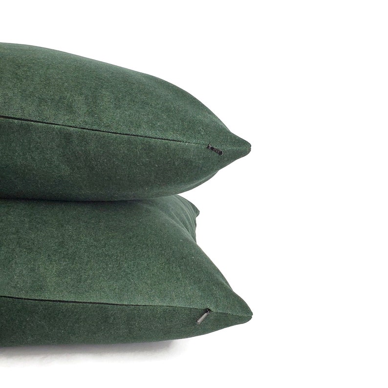 Solid Forest Green Velvet Pillow Cover 20 X 20 Etsy