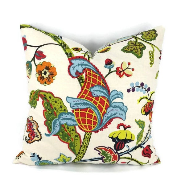 Covington Wilmington Red Floral Pillow Cover