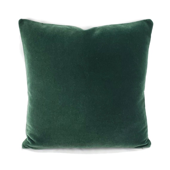 Forest Green Mohair Velvet Pillow Cover 20 X 20 Etsy