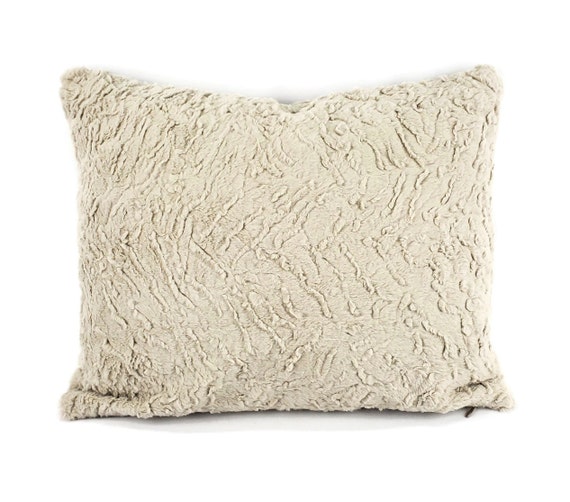 Solid Gray Faux Fur Lumbar Pillow Cover 16 X 19.5 Fur Rectangle Cushion Case Etsy
