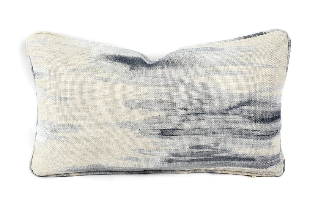 Barbara Barry Pillow Cover: Awash in Water Light Gray Cushion (12