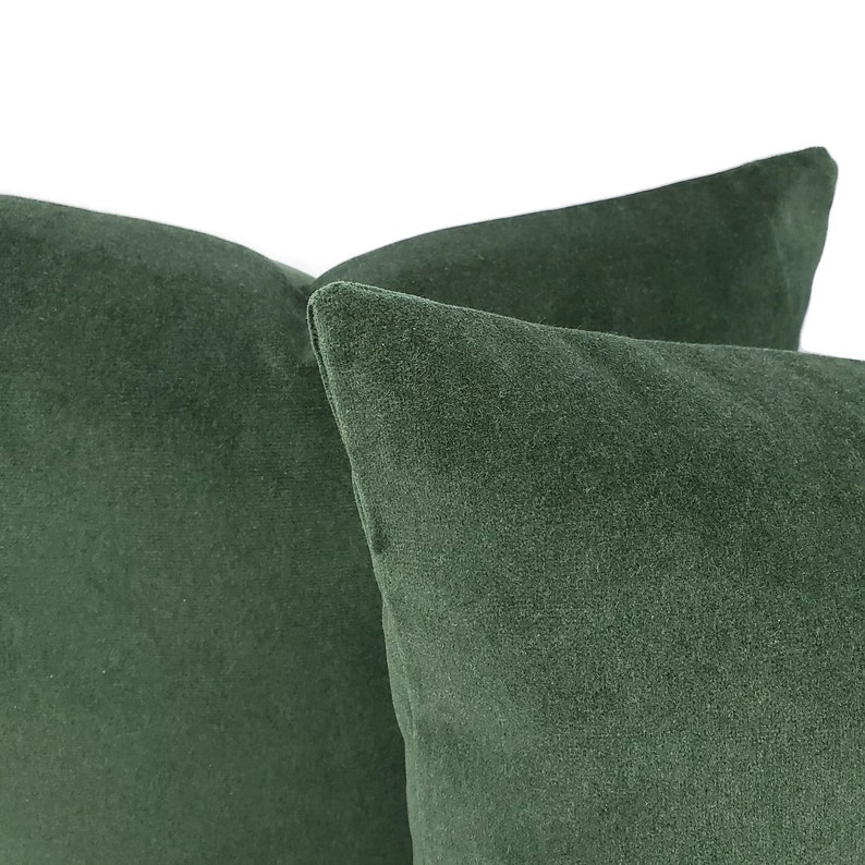 Solid Forest Green Velvet Pillow Cover 20 X 20 Etsy