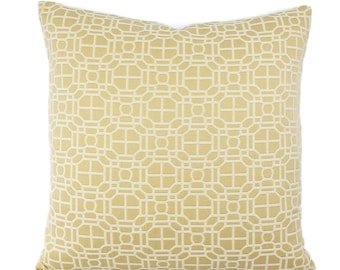 Jaclyn Smith Geometric Woven Fabric in Cashew Pillow Cover