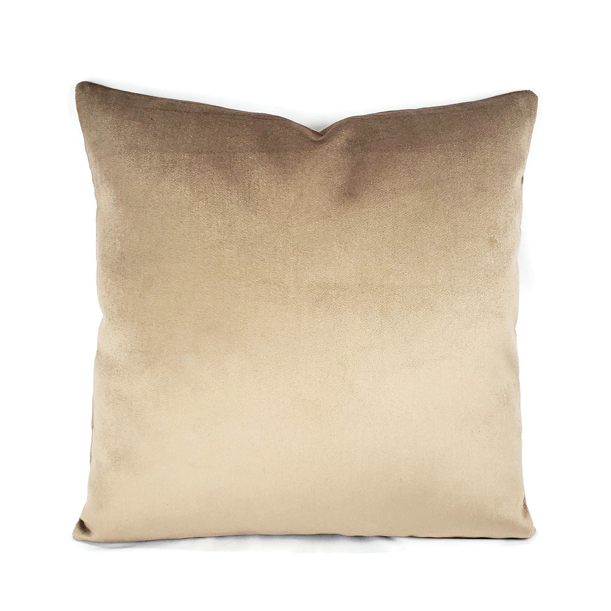 Solid Taupe Brown Velvet Pillow Cover 20 x 20 Etsy