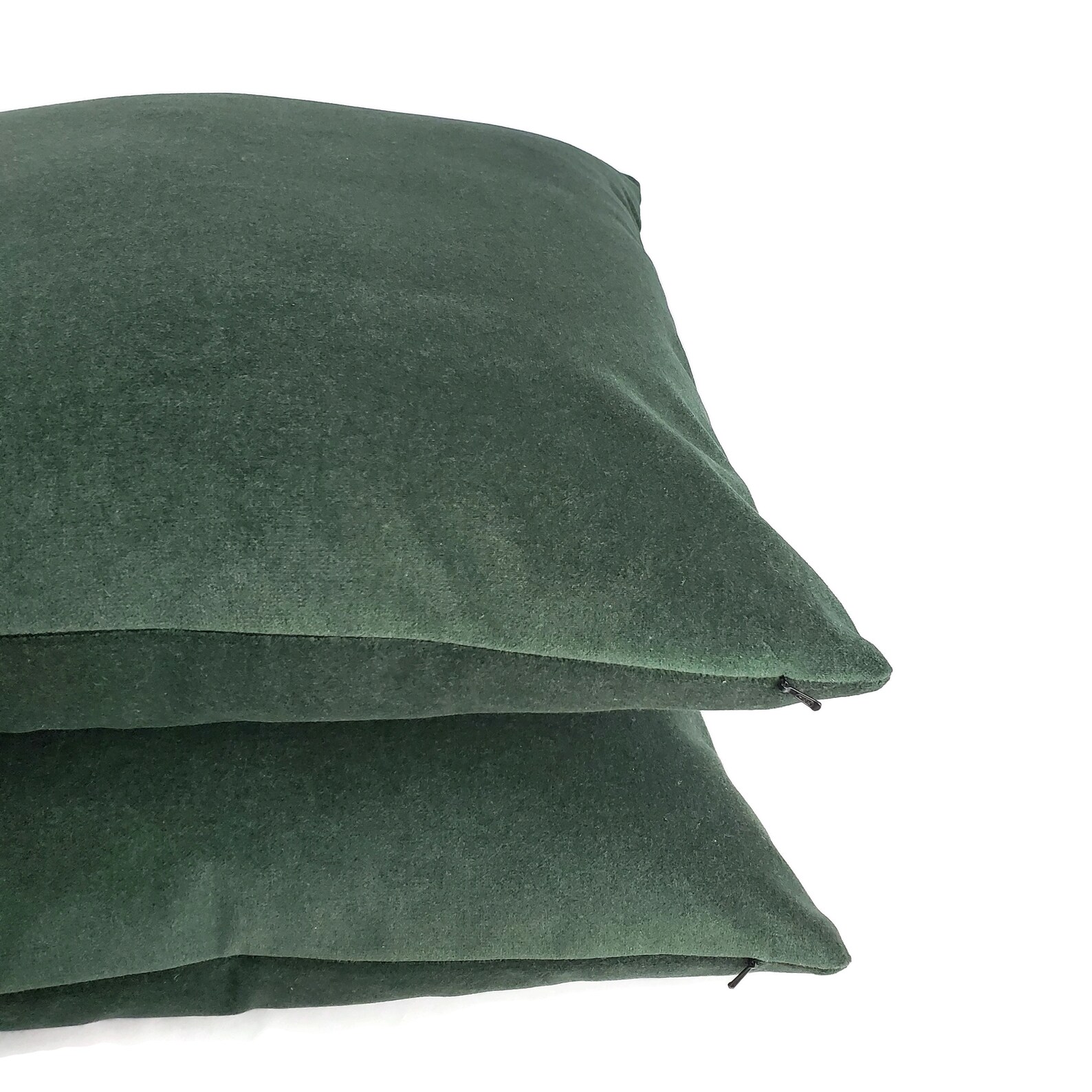 Solid Forest Green Velvet Pillow Cover 20 X 20 Etsy