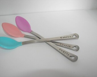 personalized baby spoon set