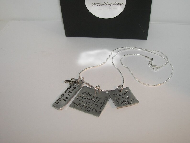 You are beautiful personalized Solomon 4 7 Hand stamped jewelry religious necklace personalized jewelry handstamped necklace