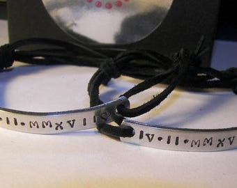 personalized long bar coordinates bracelet for couples ,  message and date bracelet for him,  custom personalized hand stamped jewelry