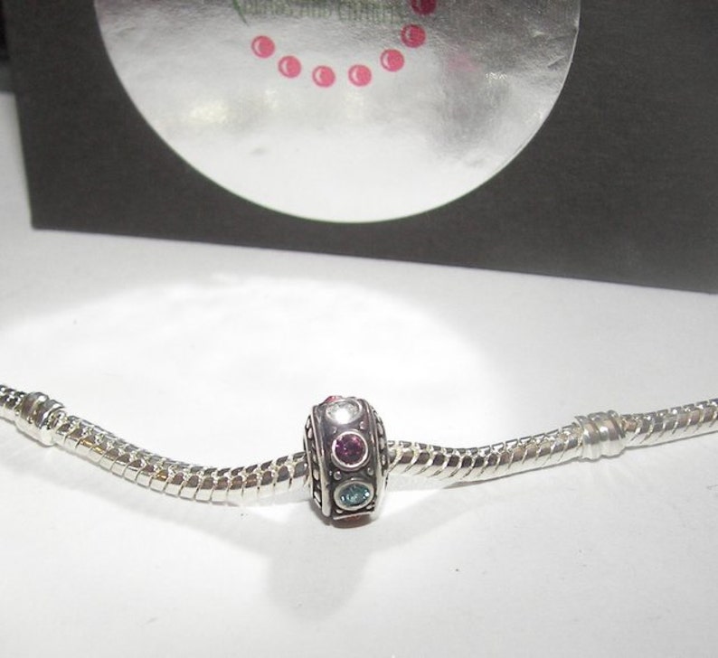 charms charms for European charm bracelets spacer charm 925 sterling silver multi gem charm charms for snake chain bracelet