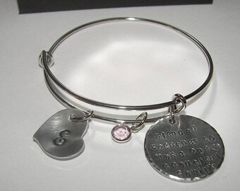 Blended Family gift Blended together , Daughter of Bride or Step Daughter Gift, Adoptive Daughter, hand stamped personalized jewelry
