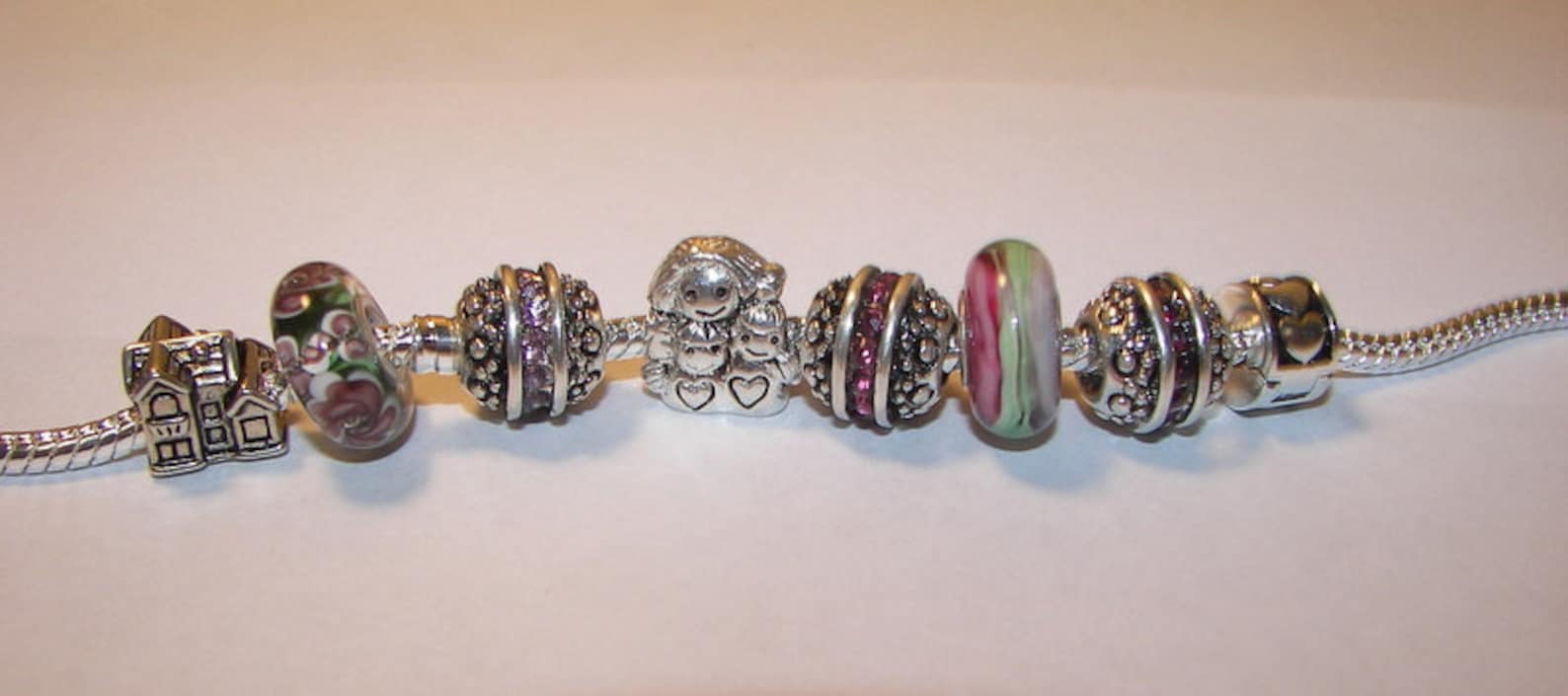 925 sterling silver, ballet shoe charm, european charm , pizza charm, european bead, fits snake chain bracelet