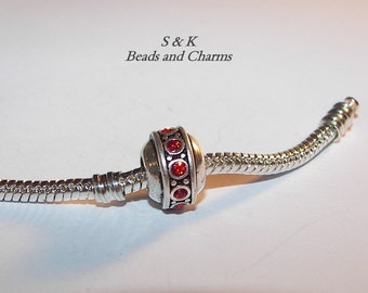 925 sterling silver , birthstone charm with gem, charms for European charm bracelets, charms. charms for snake chain bracelet