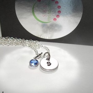 Tiny initial necklace, Custom hand stamped, engraved charm, personalized necklace, mom necklace, hand stamped jewelry, handstamped