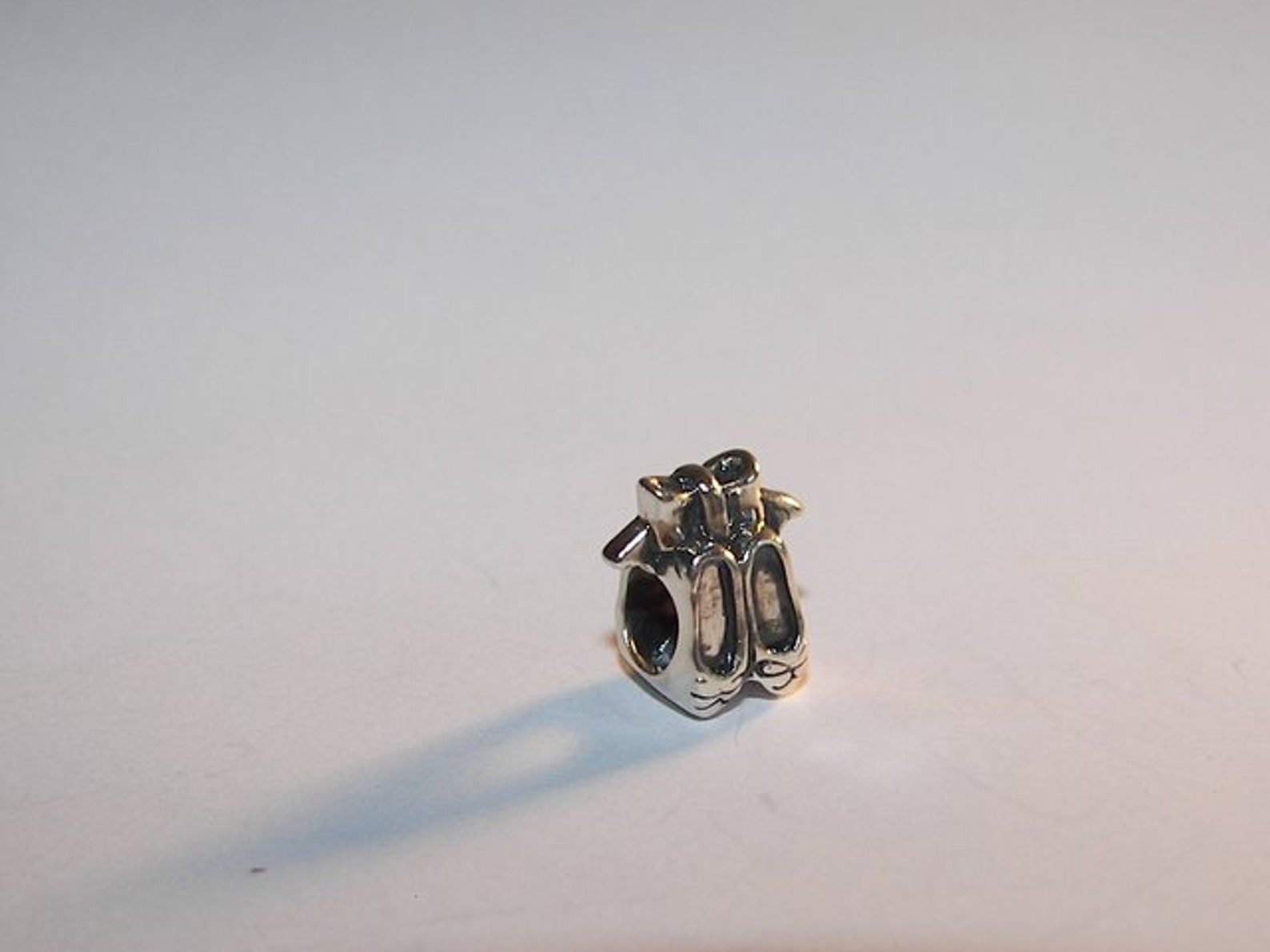 925 sterling silver, ballet shoe charm, european charm , pizza charm, european bead, fits snake chain bracelet